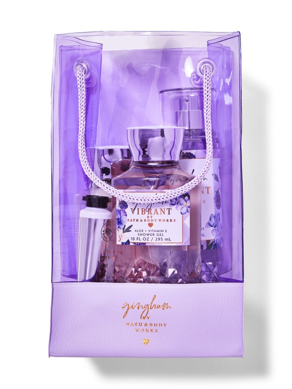 Bath & Body Works Vibrant Gingham Purple Bath & Body Gift Set
